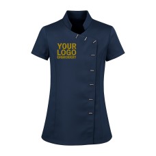 Personalised Custom Embroidered Women's Orchid Beauty and Spa Tunic – Right Chest Logo|Customised Salon & Hairdresser Uniform:
